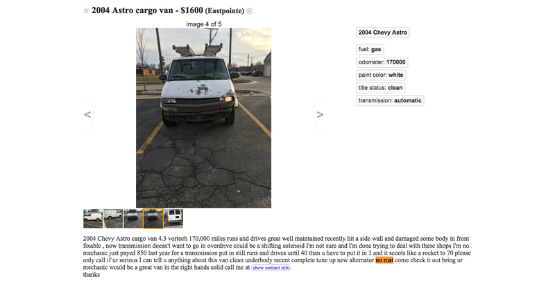 Image: Craigslist